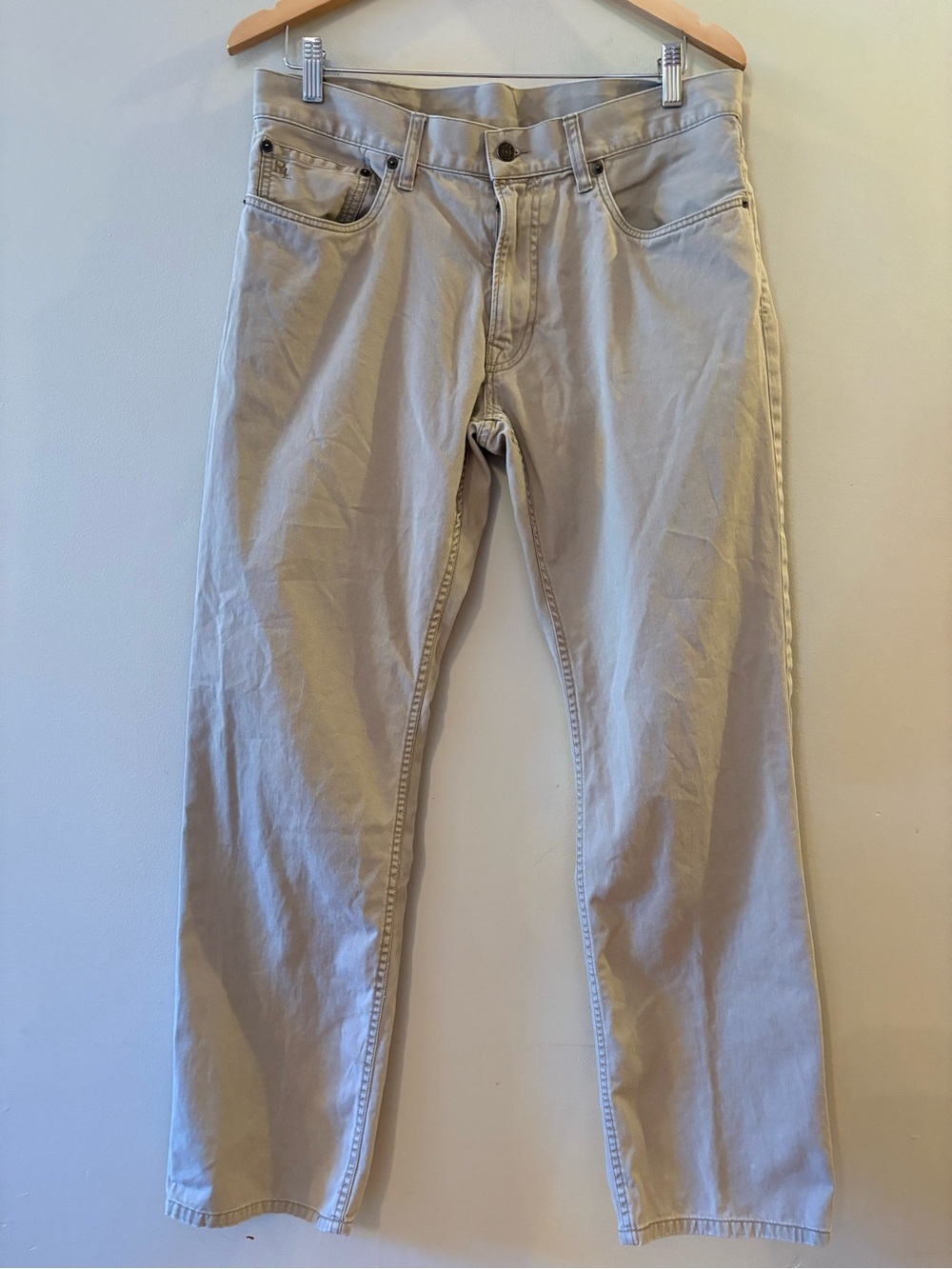 Polo Ralph Lauren Light Beige Canvas Jeans Straight leg, Men’s Sz 32x30